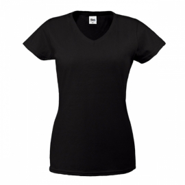 Черная футболка с коротким рукавом BASIC