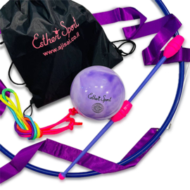 Престижный сет предметов для гимнастики с мраморным мячом ESTHER SPORT