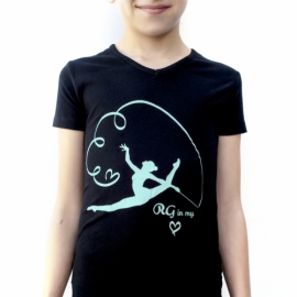 Футболка RG in my heart с бирюзовым рисунком