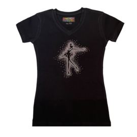 Черная футболка с коротким рукавом Балерина