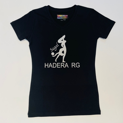 Черная футболка с коротким рукавом HADERA SEGAL