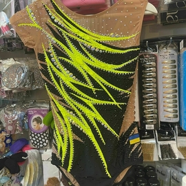 Black yellow leotard for rent