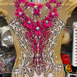 White leotard with flowers for rent