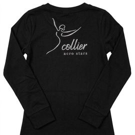 черная футболка с длинным рукавом COLLIER EILAT