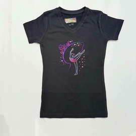 Черная футболка с коротким рукавом PINK GYM