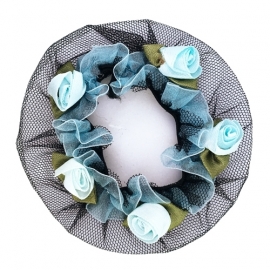 Сеточка чёрная с цветами по окружности